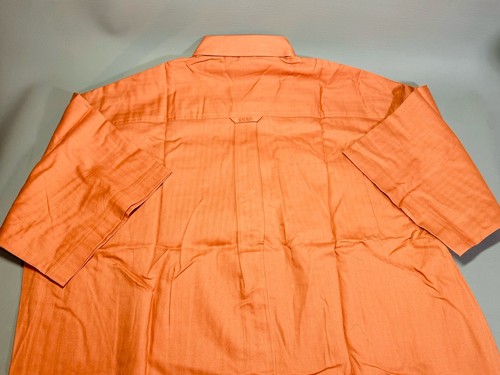 ENRO Gr. XL ORANGE Herren Button Down Kragen Fischgrät Kurzarm Hemd Neu mit Etikett - Bild 10 von 13