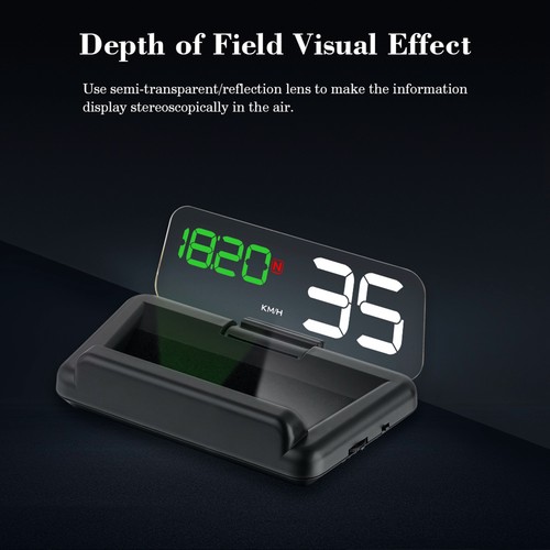 1-Car HUD Display GPS Smart Gauge High Definition HUD Car Diagnostic Tool Safe - Picture 1 of 18