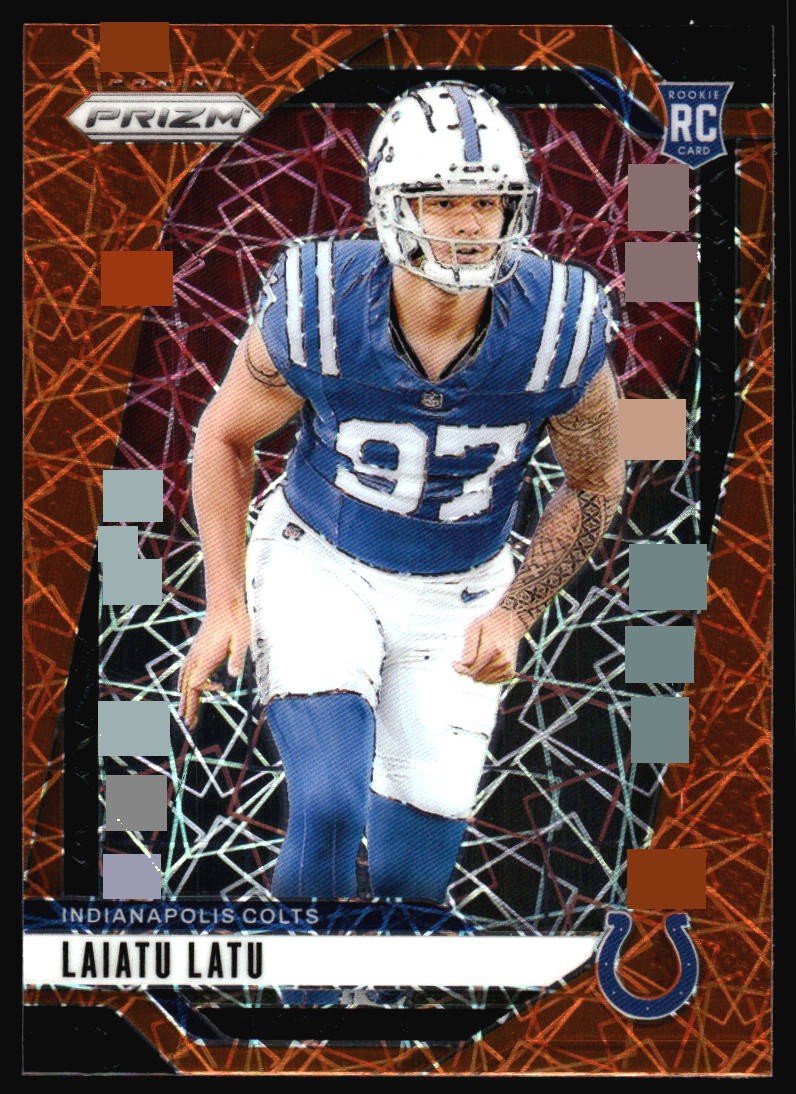 2024 Prizm Laiatu Latu Orange Lazer Refractor Rookie #366 Indianapolis