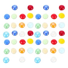 1 Bag Small Glass Beads: Unique Flat Back Beads Glass Pebbles For Vase Fillers