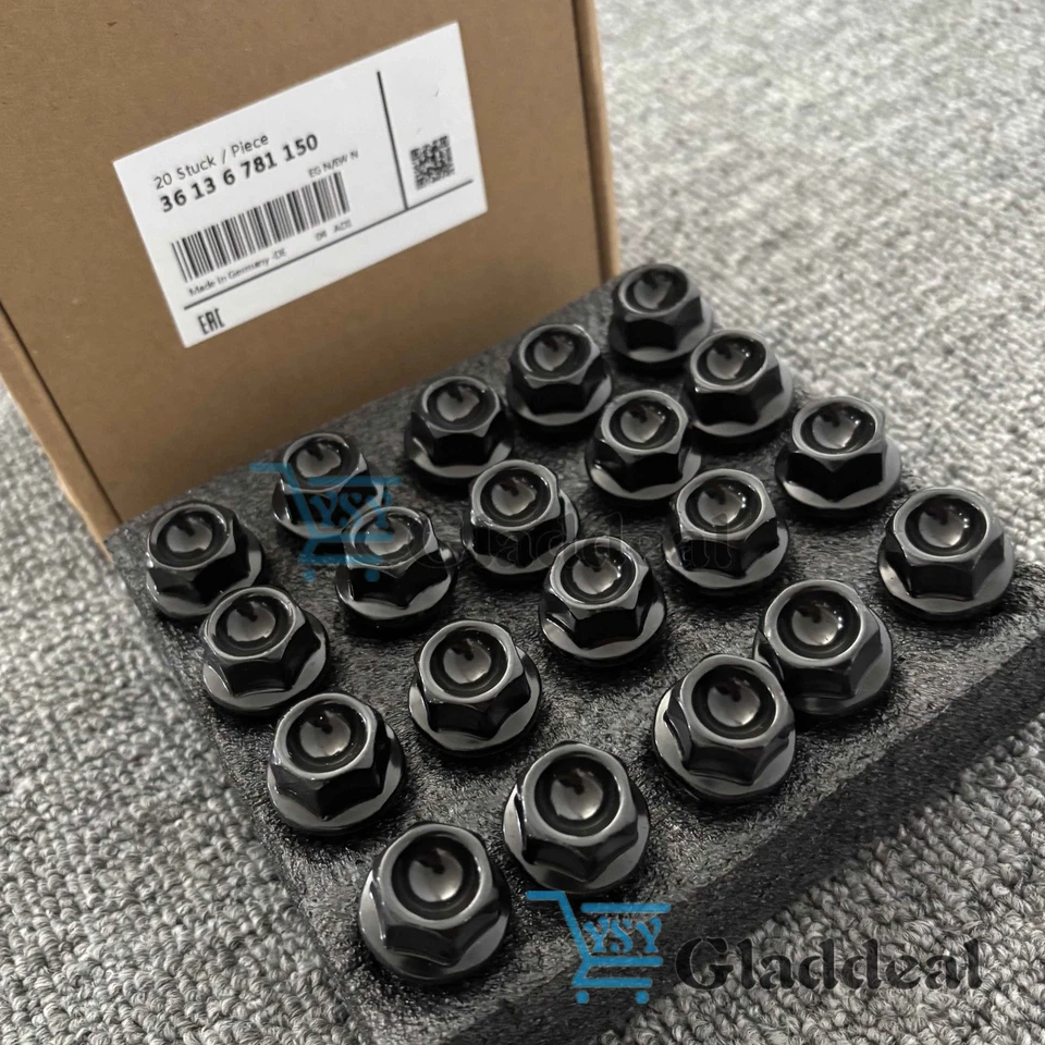 20Pcs New Wheel Lug Bolts Nuts Kit 12 X1.5mm For 36131095390 BMW E46 90 39 60 53 - Image 2 of 4