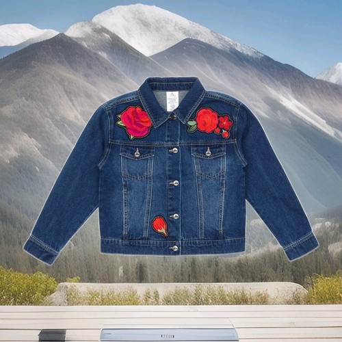 Disney Store ILY 4EVER Belle Denim Jean Jacket Kids Beauty & the Beast Coat - Picture 2 of 7
