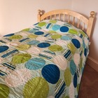 SUNHAM BEDDING Quilt Twin Blue Green Polka Dot Teen Kids Cotton Home Bedding