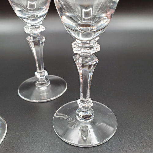 Vintage 4er SET Lorbeerkranz TIFFIN FRANZISKANER Cordial Gläser geschliffen Kristall - Bild 6 von 8