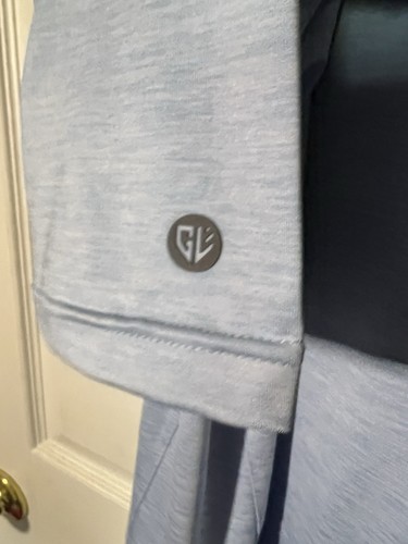 Graham Luxe Men’s 1/4 Zip Pullover Performance Sweater Shirt XL Heathered Blue - Picture 8 of 10