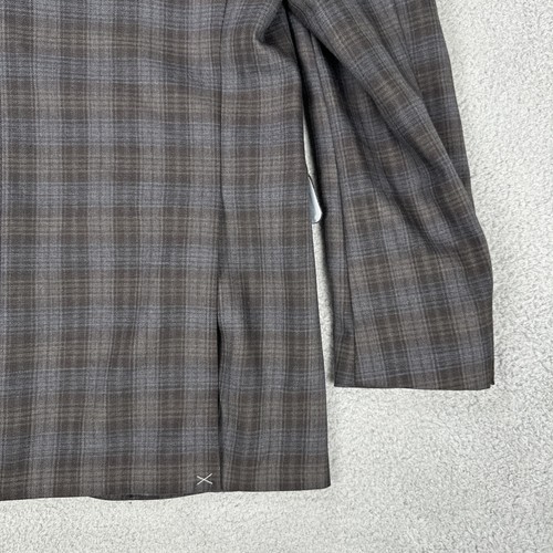 NWT Austin Reed Signature Wool Blazer Men 44XL Black Grey Plaid Lined Sport Coat - Picture 20 of 20