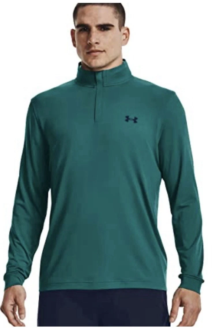 Under Armour Playoff 2.0 1/4 Zip Golf Pullover Cerulean 452 Small NWT