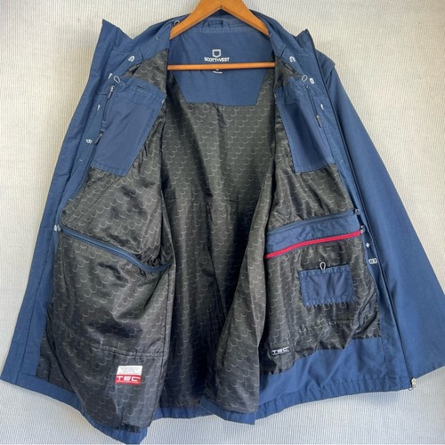 SCOTTeVEST Epic Travel Jacket Navy Men’s Size XXL 2XL Convertible Jacket Vest - Picture 12 of 16