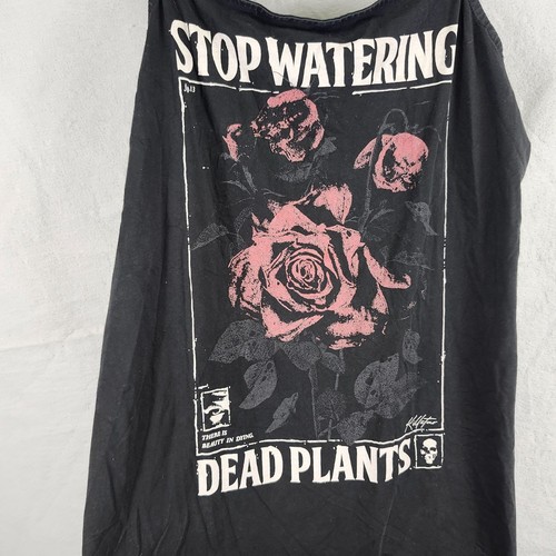 Killstar Dead Rose Flowers Gothic Punk Plants Strap Tank With Lace Trim Size XXL - Picture 5 of 9
