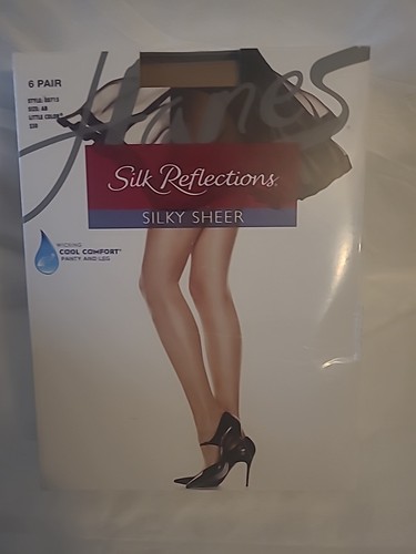 Hanes Silk Reflections Silky Sheer Style 715, Größe AB, kleine Farbe, 6er-Pack