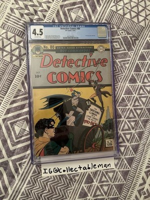 Detective Comics #80 Cgc 4.5  Two Face Cover Batman  DC 1943