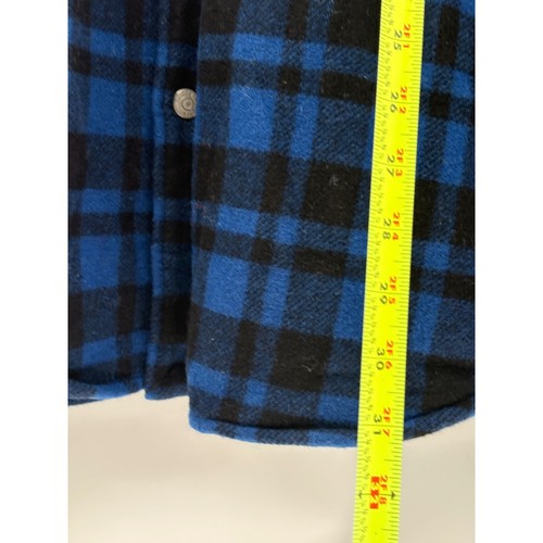 Camisa Ralph Lauren Abotonada Franela Lana Western Cuadros Hombres XXL Azul Pana - Imagen 6 de 12