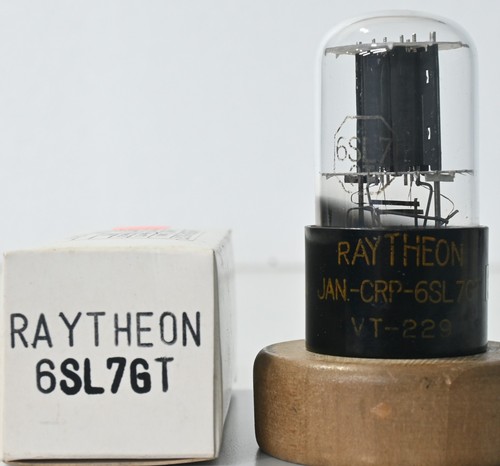 1 Stück 6SL7GT RAYTHEON MADE IN USA Amplitrex AT1000 GETESTET - Bild 2 von 10
