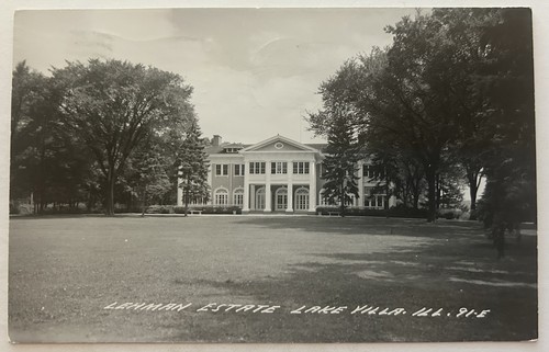 Vintage Postkarte Lehman Estate Lake Villa Illinois RPPC Echtfoto
