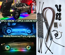 JHB 4x50CM + 2x150CM QUAD ROW CHASING LED Truck Underglow Strips Lights 6PCS KIT
