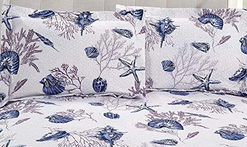 Conjunto de colcha king size colcha de praia colcha king colcha cobertor costeiro  - Imagem 2 de 4