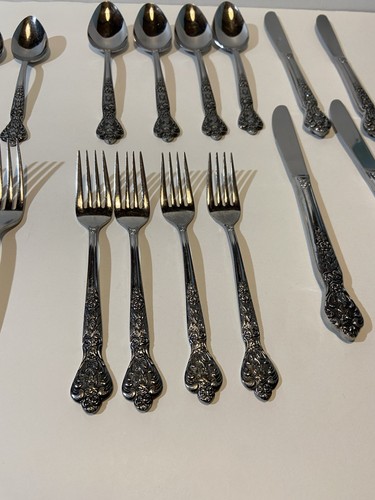 Vintage Versailles MSI Japan Edelstahl 20 Teile Service für 4 - Bild 3 von 6