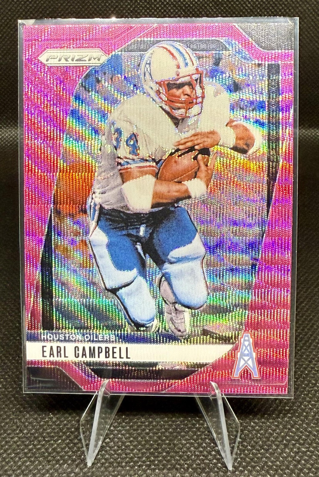 2024 Panini Prizm #297 Earl Campbell Pink Wave Prizm