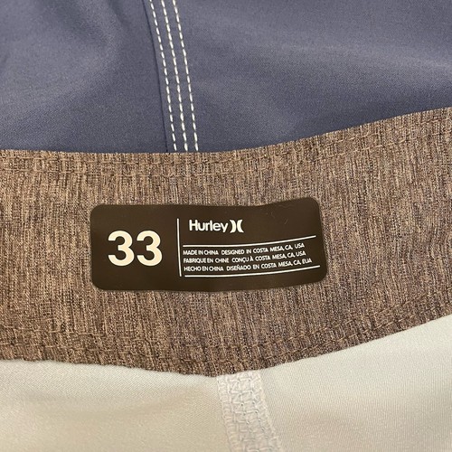 Hurley Phantom Boardshorts Herren 33 blau Kordelzug schnelltrocknend Schwimmen NEU $ 59,95 - Bild 8 von 9