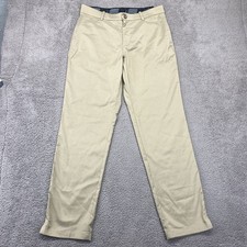 Nike Golf Pants Mens 33X32 (Fits 32x31) Beige Flex Wicking Casual Travel Dri-Fit