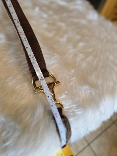 Gucci Women Brown Suede Gold Horse Shoe Buckle Belt - Picture 4 of 6