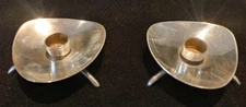 COHR Sterling Silver Candlestick  Holder Pair Rare Vintage Danish