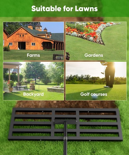 Upgraded Lawn Leveling Rake 44x10 inch, Lawn Leveler Tool Heavy Duty Reinforc... - Picture 5 of 7