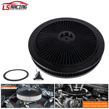 Black with Washable Filter, 14 x 2 Inch, Round Shape, Universal Kit