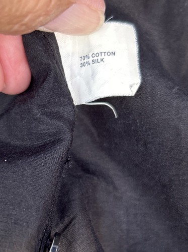 GAP Black Cotton/Silk Sheer Button-Up Cropped S/S Shirt Size 4 - Picture 10 of 10