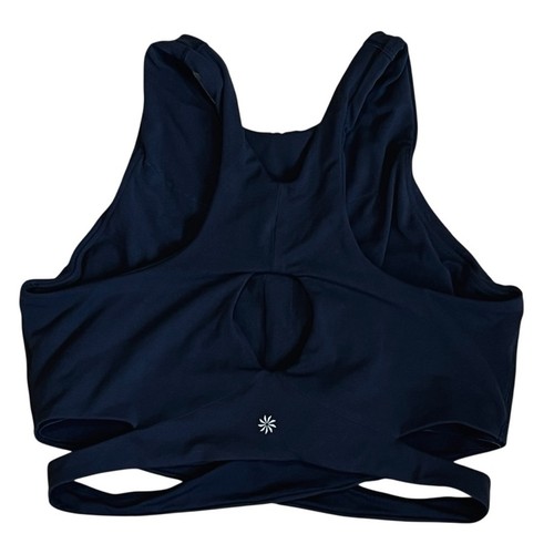 Athleta Women’s Sz XL Black Cutout Sports Bra Conscious Crop Low Impact - Picture 8 of 11
