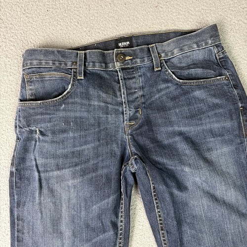 Hudson Blake Jeans Mens 34x31 Blue Slim Straight Denim Stretch Casual Pants Read - Picture 3 of 22