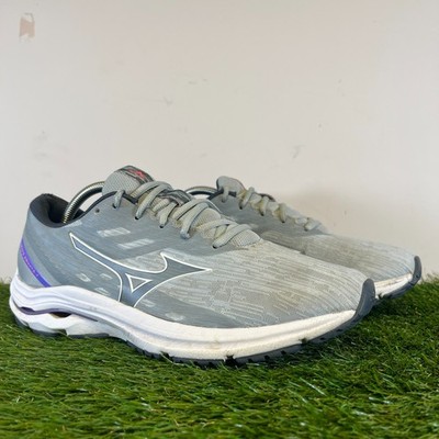 Mizuno Turnschuhe Größe 8 Damen grau weiß Synthetik Wave Equate 7 Laufschuhe