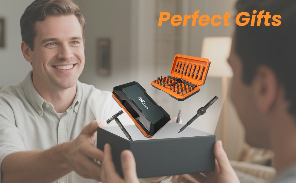 42PCS T-Shaped Ratchet Screwdriver Kit with Detachable Handle Tool Storage Case 