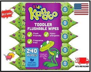 Kandoo Kids Sensitive Flushable Cleansing Wet Wipes Potty Training Aid Fragran