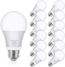 Yochoice 12Pack A19 LED Light Bulbs 100 Watt Equivalent 5000K Daylight White,...