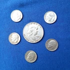 $1.00 Face Value 90% U.S.  1951 Franklin and 5 Roosevelt Silver Dimes