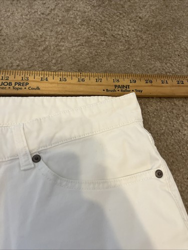 PETER MILLAR Men's Cut-Off Shorts Raw Hem Lightweight Ivory White Size 38 - Picture 7 of 8