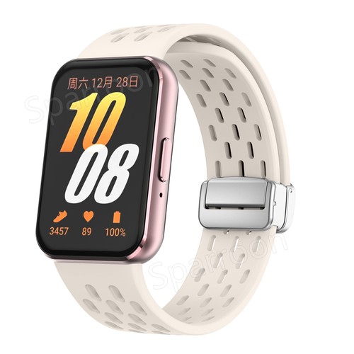 For Samsung Galaxy Fit 3 SM-R390 Sports Silicone Nylon Leather Metal Watch Band - Picture 331 of 644