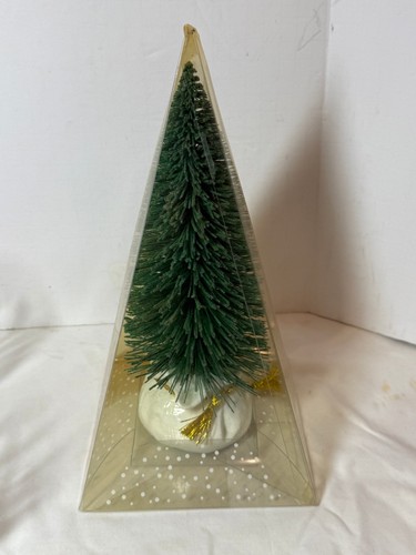 Dept 56 Village Landscape Bottle Brush Evergreen Tree 10.5" Tall - Picture 1 of 4