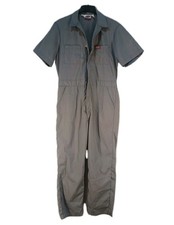 Vtg 90s Dickies Coveralls Mens Size 40 Long Gray Regular Fit Full Zip Jumpsuit