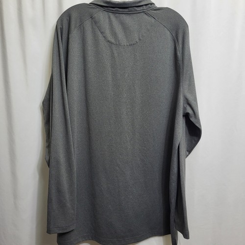 Pullover de golf Swannies manga larga 1/4 a presión cuello falso atlético 2XL gris - Imagen 3 de 9