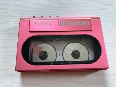 Sony Walkman WM-20 Pink Portable Cassette Player Vintage Working