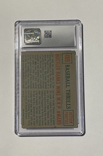 1959 Topps Hustler Banks Wins M.V.P. Tarjeta de premio con calificación CGC 4 ¡En muy buen estado/ex devolución de dinero!!! - Imagen 2 de 2