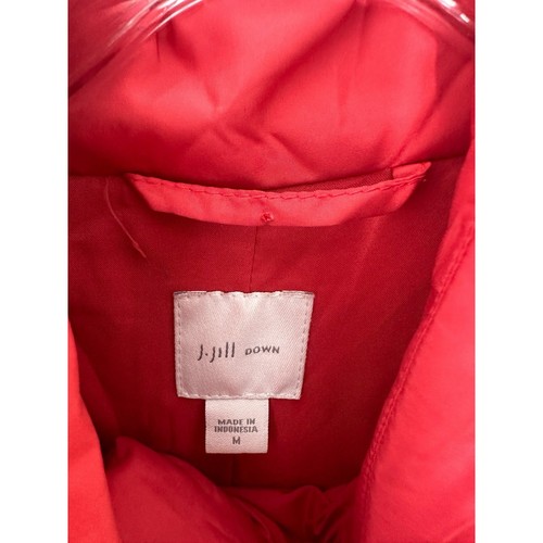 J. Jill Down Pink Chloe Warm Basic Casual Outdoor Down Puffer Coat Size Medium - Picture 2 of 14