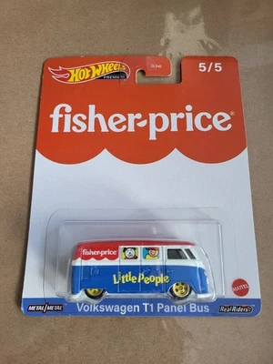 Hot Wheels Premium Volkswagen T1 Panel Bus 5/5 Fisher Price 1:64 Real Riders - Bild 1 von 2