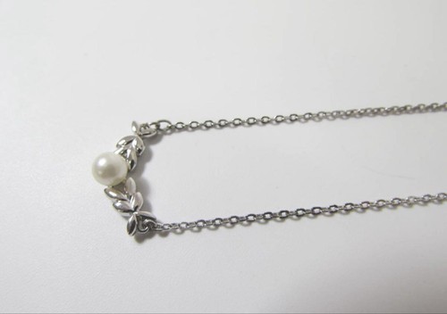 MIKIMOTO Silver Pearl Necklace Pearl Perl Mikimoto MIKIMOTO - Picture 5 of 8