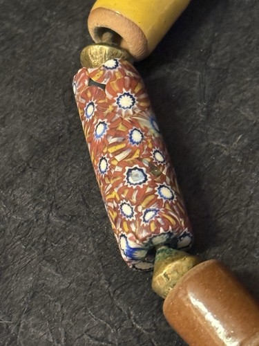 Old Venetian Millefiori African Trade Beads Glass Strand Necklace - Picture 9 of 13