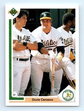 1991 Upper Deck Ozzie Canseco Oakland Athletics #146 with Jose Canseco on card