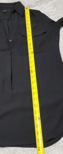 Ann Taylor schwarze Bluse Größe Small Tall (ST) Karriere elegant klassisch Normcore - Bild 7 von 8