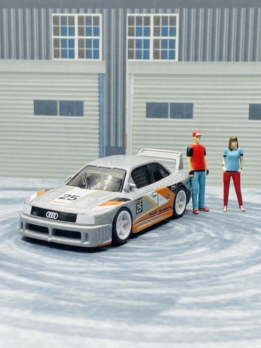 Custom Wheel Swapped Hot Wheels: Audi 90 Quattro Peak Pursuit Box Ships - Picture 2 of 21